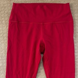 Athleta Transcend High Rise 7/8 Legging, Clover Berry (bright red), size Large